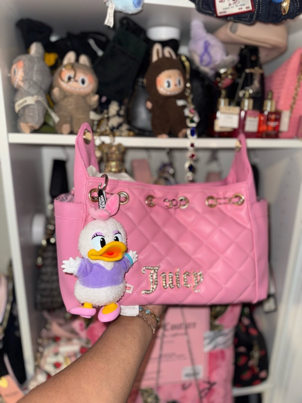 Juicy Couture Quilted Leather Bucket Bag